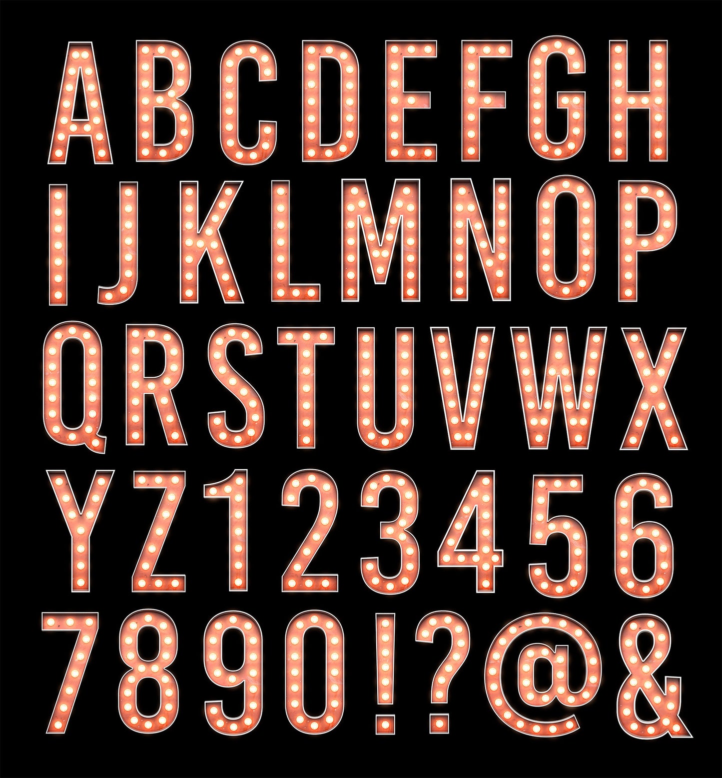 Vintage Style Marquee Bulb Sign Letters