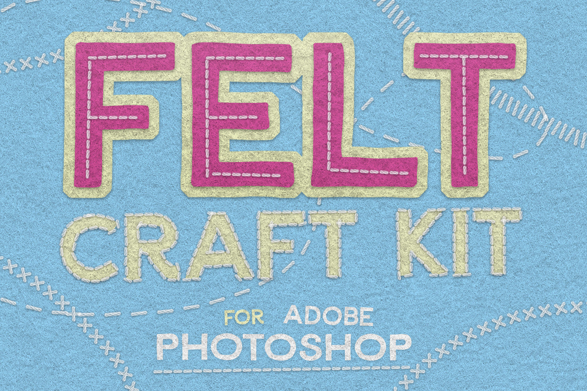 Felt Craft Kit for Adobe Photoshop – Spoon Graphics