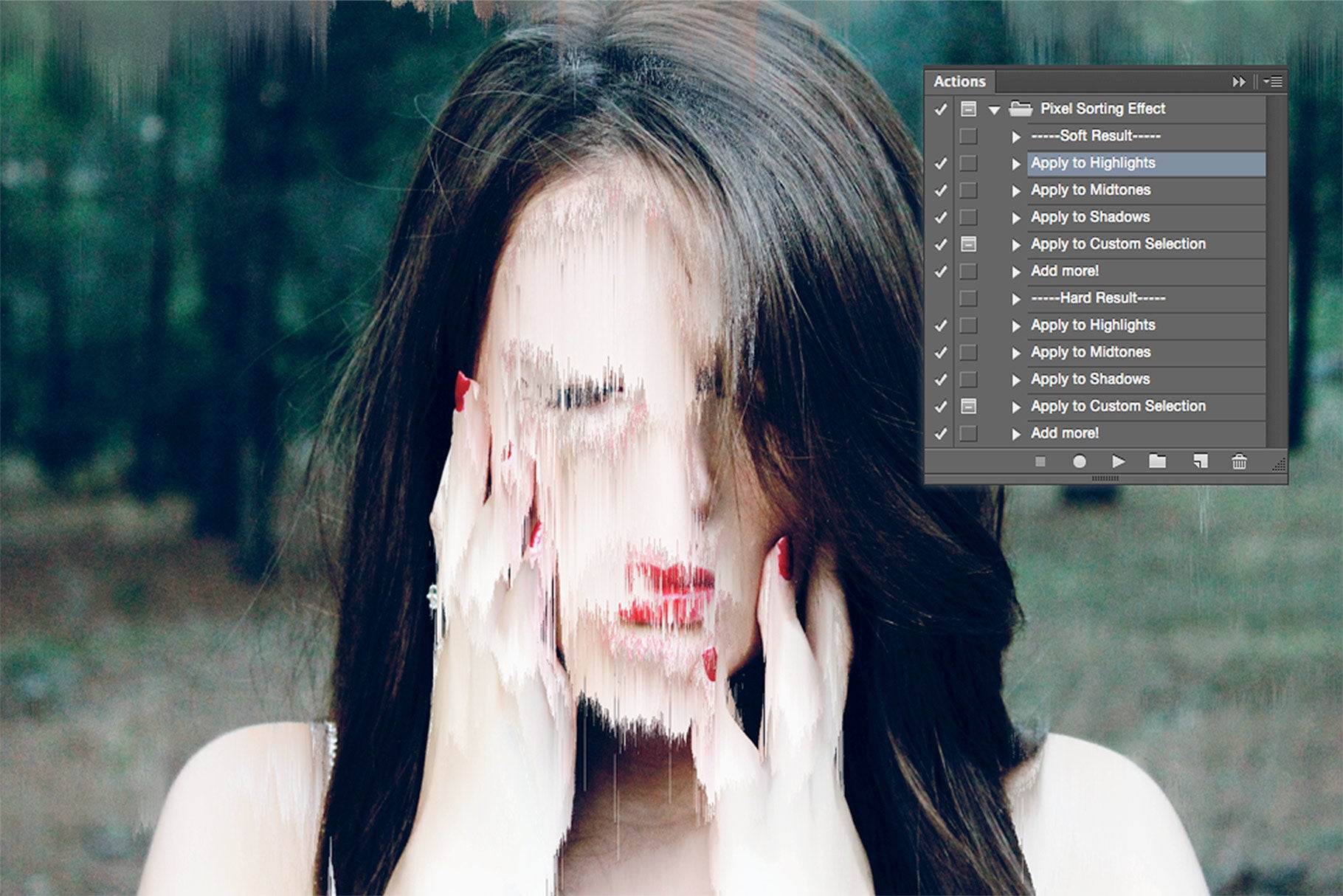 Pixel Sorting Photoshop Action – Spoon Graphics