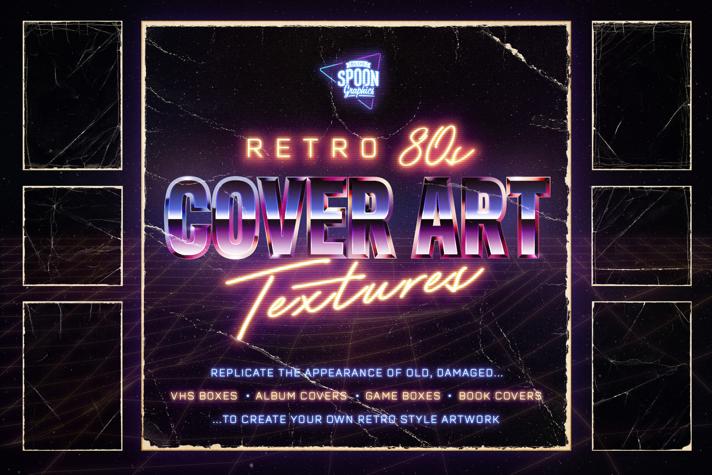 Retro 80s Cover Art Textures