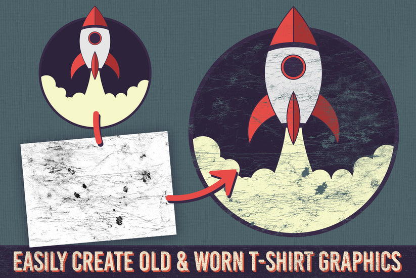 Washed Tee Texture Washed & Worn Deluxe Vintage T-Shirt Textures Pack – Spoon Graphics