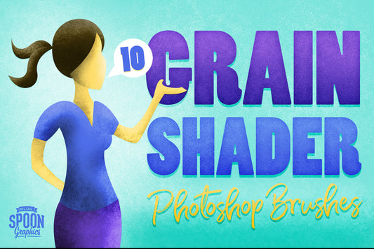 10 Grain Shader Brushes for Adobe Photoshop