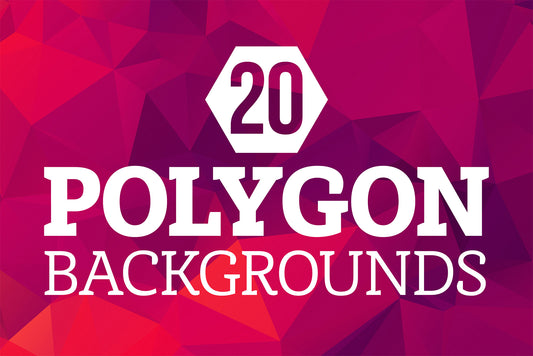 20 High-Res Geometric Polygon Backgrounds