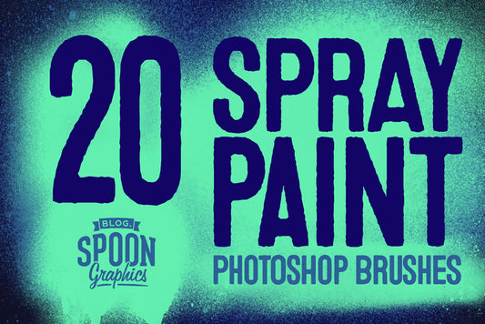 20 Spray Paint Photoshop Brushes