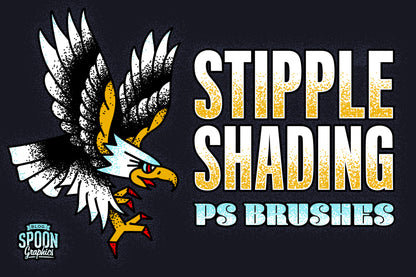 Stipple Shading Brushes for Adobe Photoshop