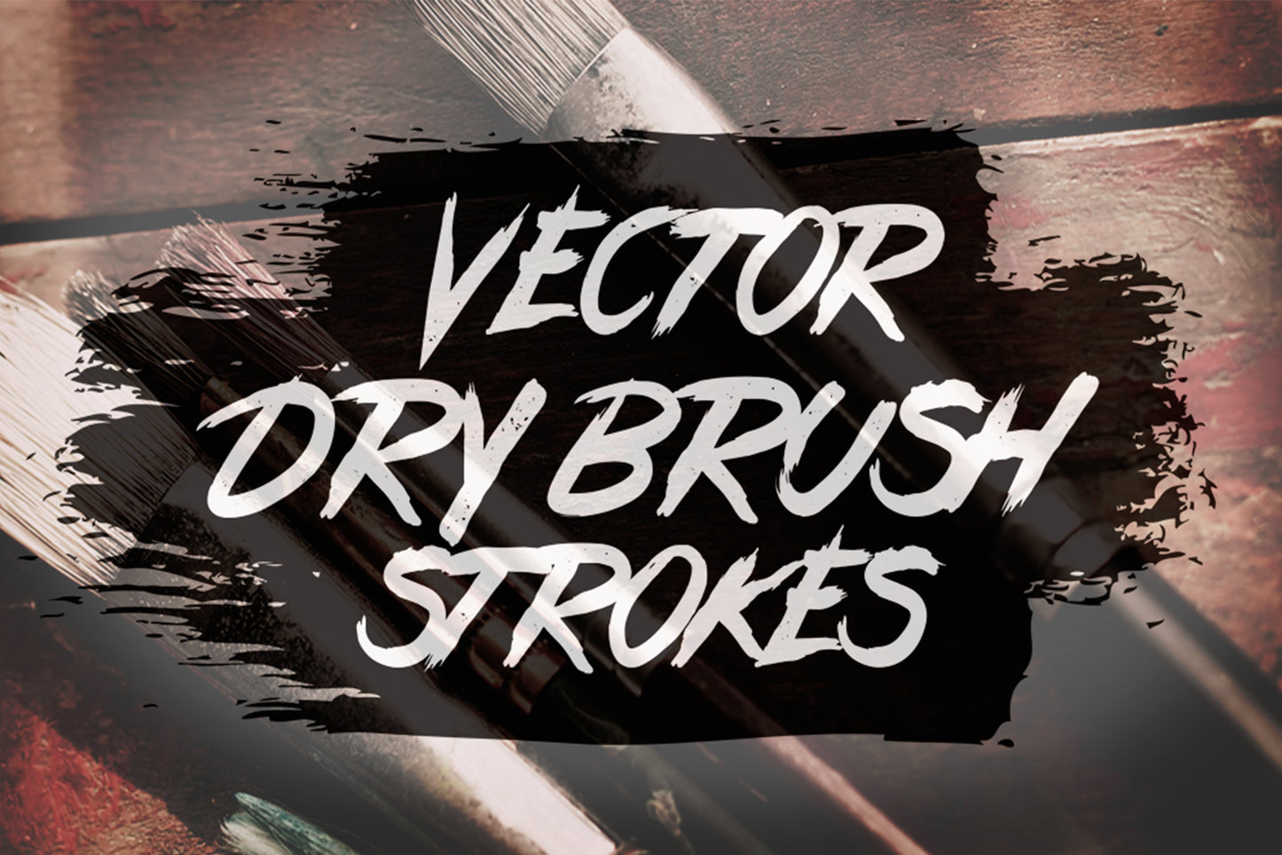 24 Vector Dry Brush Stroke Illustrator Brushes