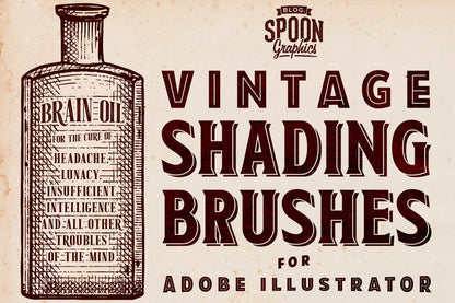 Vintage Shading Brushes for Adobe Illustrator