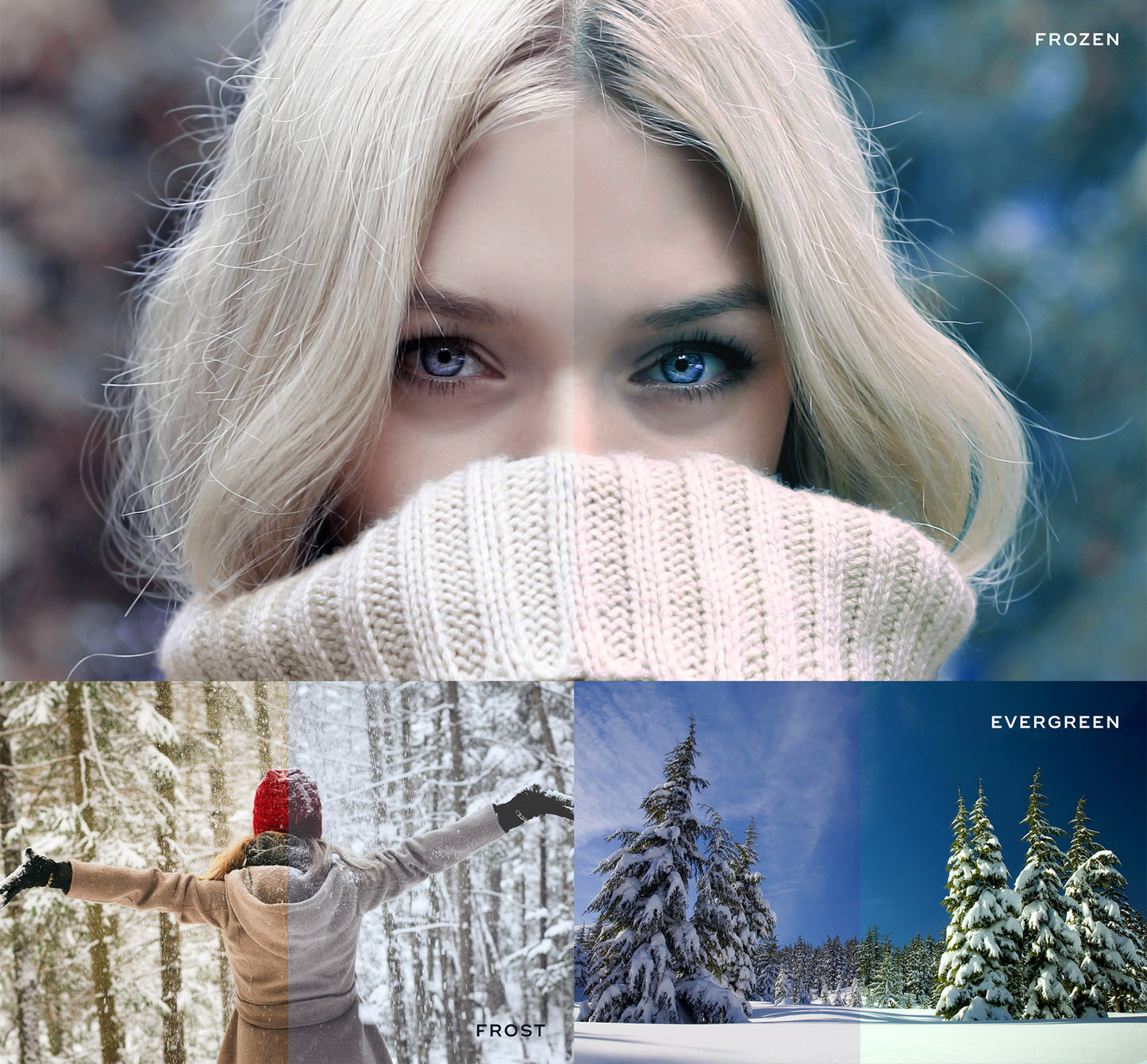 10 Winter Blues Photo Effect Actions for Adobe Photoshop